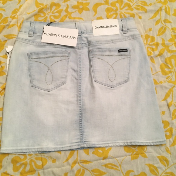 🍍 Calvin Klein Jeans Patchwork.Skirt Girls. Size 12 NWT - Picture 3 of 12